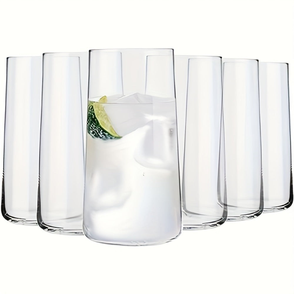 Drinking Glasses Set of 6, 17.5oz Large Clear Crystal Glass Cups, Glassware Set for Water, Juice