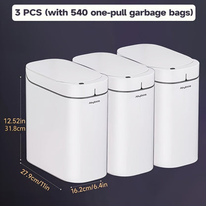 Sensor Trash Can Self-Emptying 3.8 Gallon with Drawstring Bags – Hands Free Infrared Smart for Home Cooking, Dining and Outdoor Meals