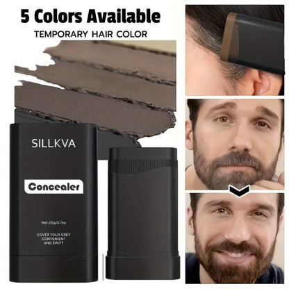 Gray Root Touch-Up Color Concealer Comb for Hair & Beard, Fine Teeth Applicator, 5 Shades, Precise Coverage 0.7oz Each