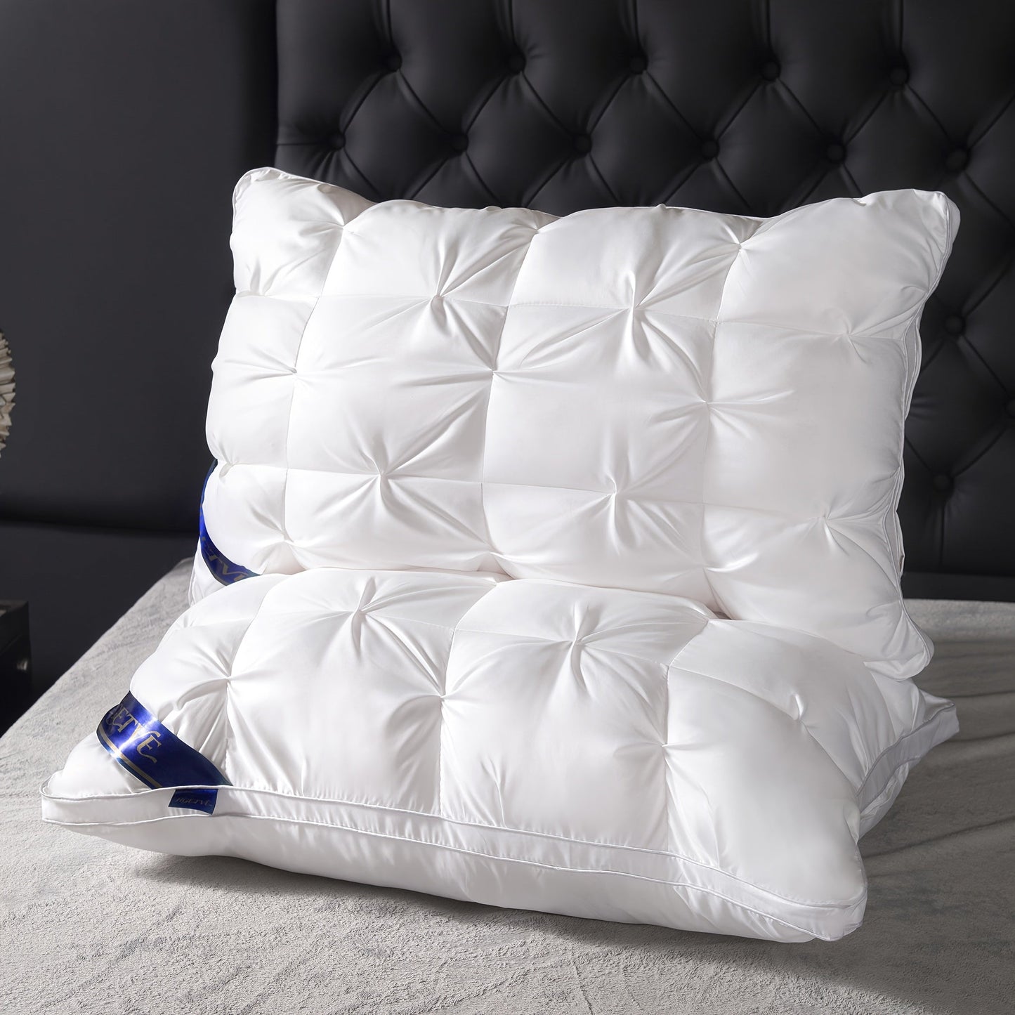 Pillows 2 Pack Queen King Size – Luxury Hotel Quality Deep Sleep Neck Support Pillow High Fluffiness Soft Breathable Fabric All Season Bed