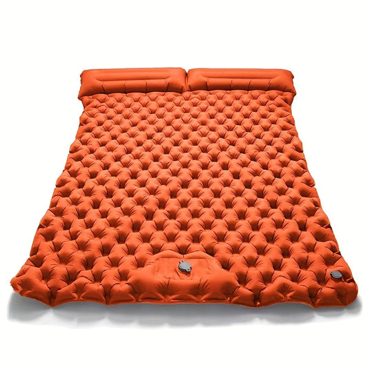 Camping Sleeping Pad Inflatable & Self-Inflating – Ultralight TPU Nylon Mat with Built-In Pump, Single & Double Size for Backpacking