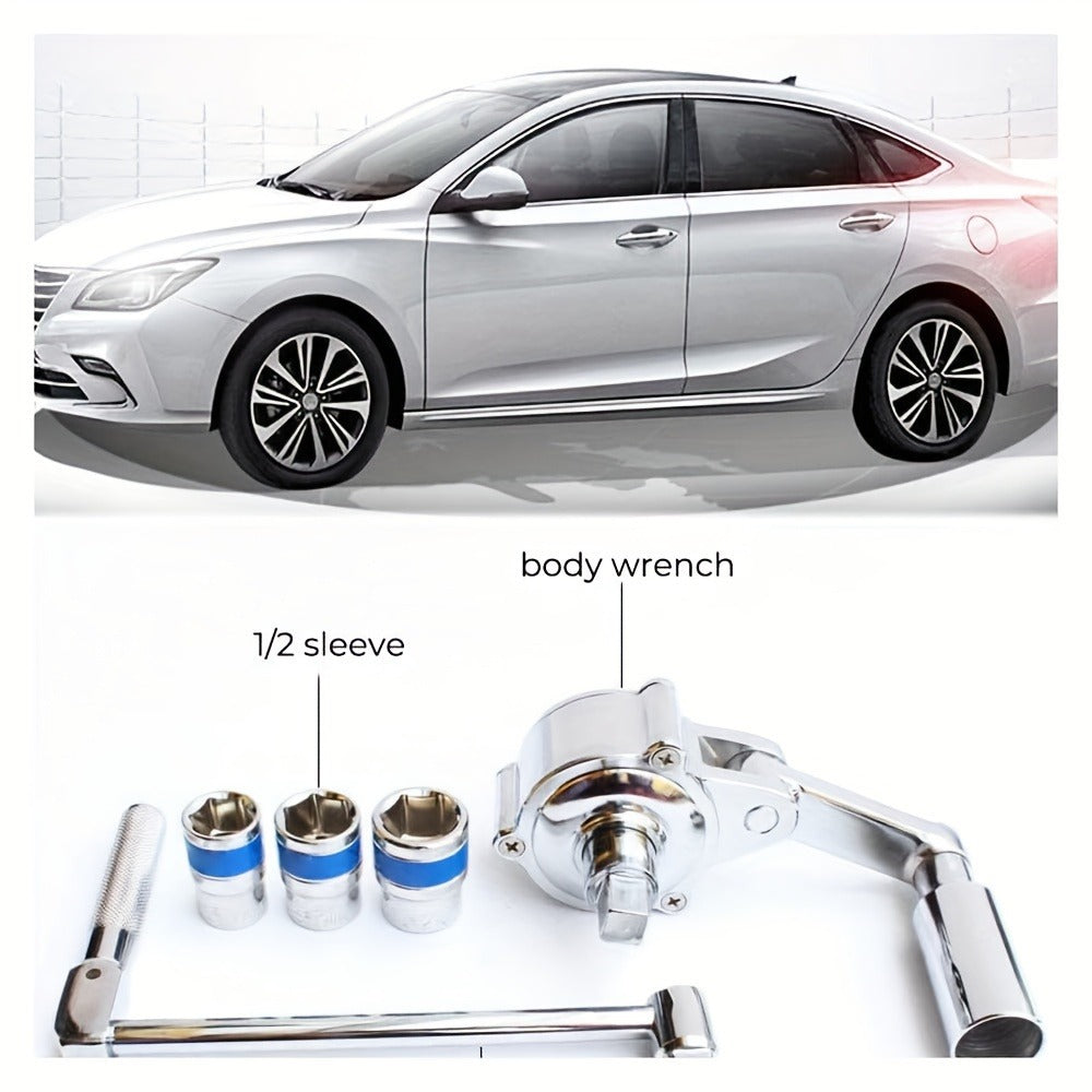 Torque Multiplier Wrench Set 1:16 400NM Lug Nut Remover, 1/2 Drive Labor-Saving Tire Changing Kit with 17mm 19mm 21mm Sockets