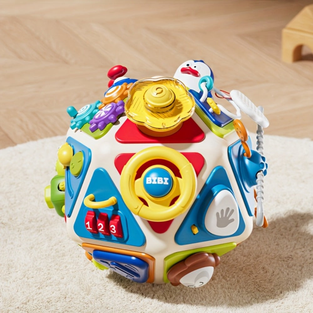21-in-1 Toddler Busy Board Activity Cube, Early Educational Sensory Toy for Boys & Girls Ages 1-3