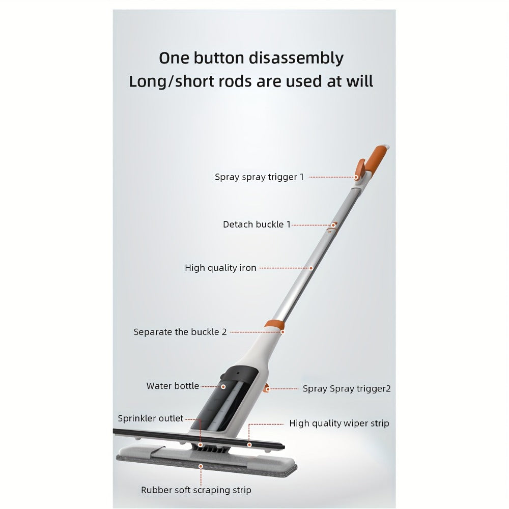 3-in-1 Glass Cleaning Kit with Durable Metal Pole & Scraper, Window Cleaner Tool for High Windows Shower Doors Car Windshields