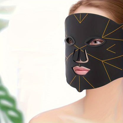 LED Face Mask 7 Color Light Therapy Photon Skin Rejuvenation Mask Portable Silicone Beauty for Entryways, Bedrooms and Living Spaces