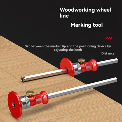 Marking Ruler 3-in-1 Multifunctional Woodworking Layout Tool Metric Imperial Straight Line Parallel Arc Height Marking for DIY Carpentry