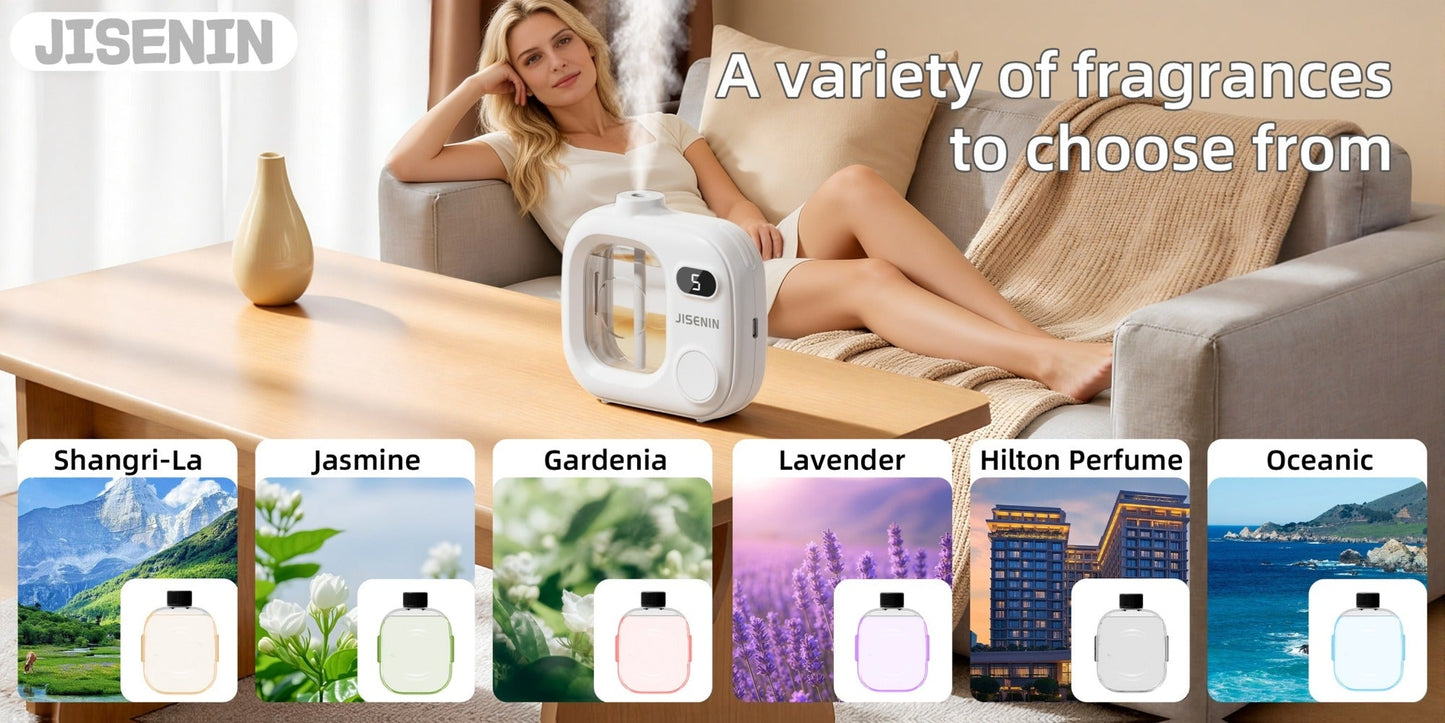 Essential Oil Diffuser Waterless Hanging Diffuser 5 Spray Modes 500mAh Rechargeable for Home Cooking, Dining and Outdoor Meals