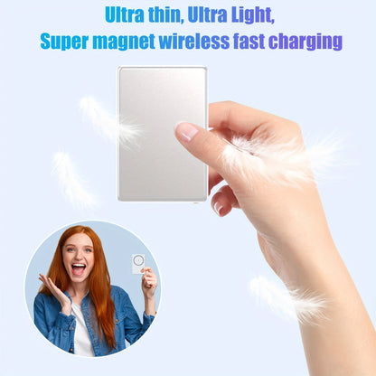 19W Fast Wireless Charging Power Bank 5000mAh Magnetic, High-Speed Mobile Charger with MagSafe-Compatible Snap-On Design
