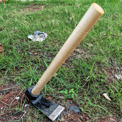 Carbon Steel-Labeled Garden Hoe with Rectangular Head and Head-Only or Wooden-Handle Package Options