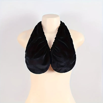 Towel Bra Wrap Double-Sided Coral Fleece 450GSM Strapless Hanging Neck Chest Wrap for Beach for Entryways, Bedrooms and Living Spaces