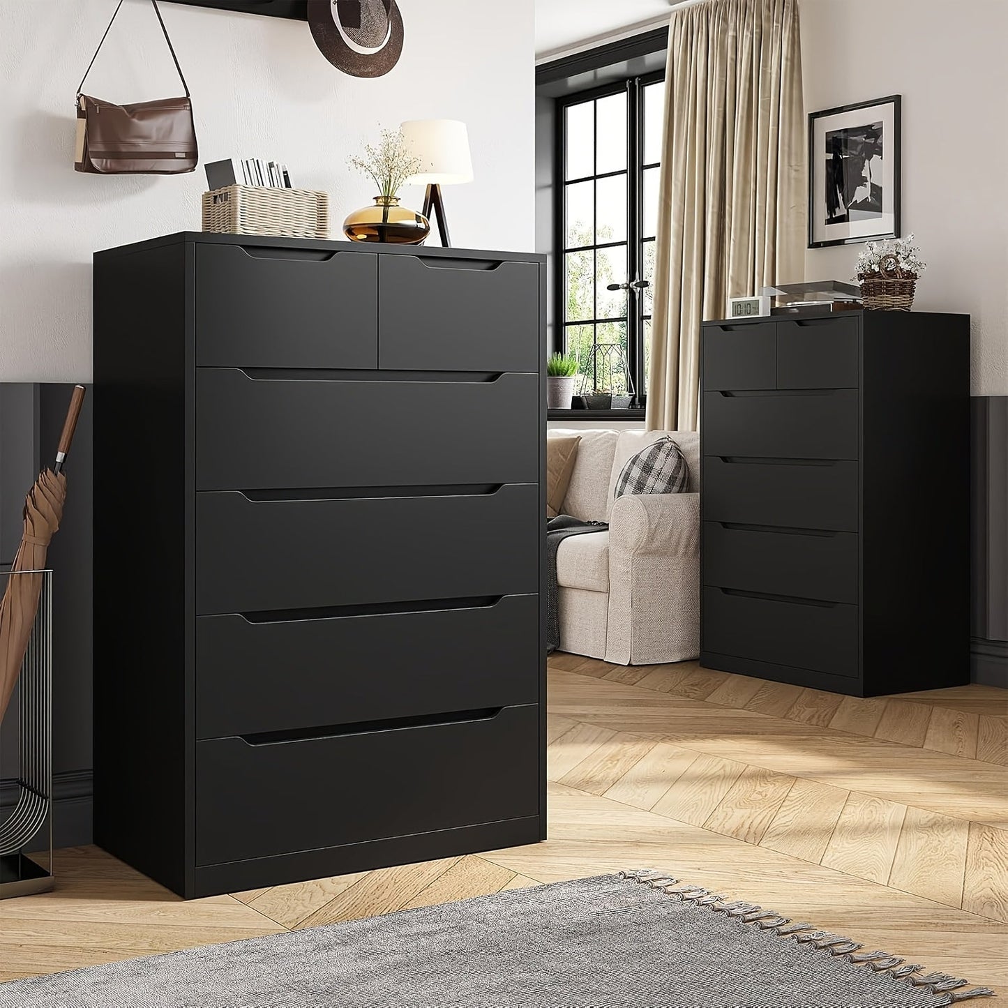 Dresser shown in the Black option