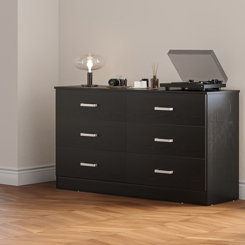 6-Drawer Dresser with Solid Wood Construction, Bedroom Drawer Chest detail image - detail view 4