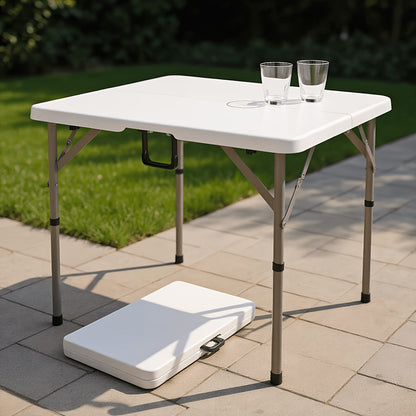Folding Table shown in the White - Folding Square Table option