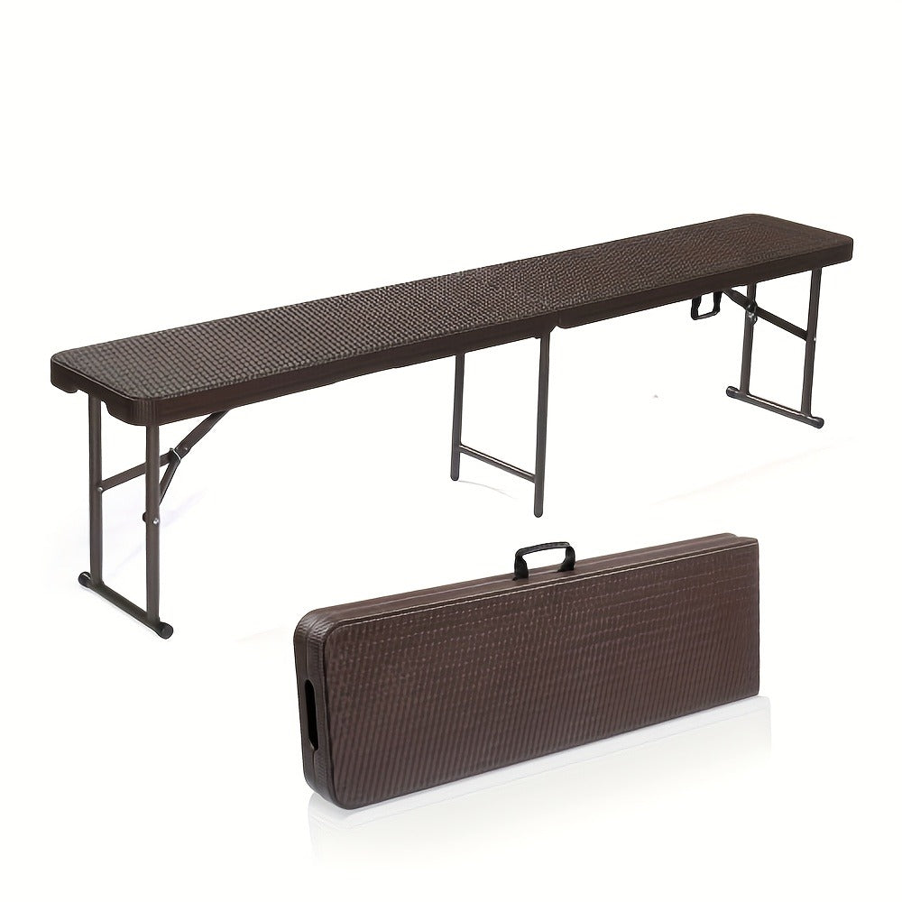 6-Foot Plastic Folding Bench with Multiple Color Options for Patio detail image - detail view 4