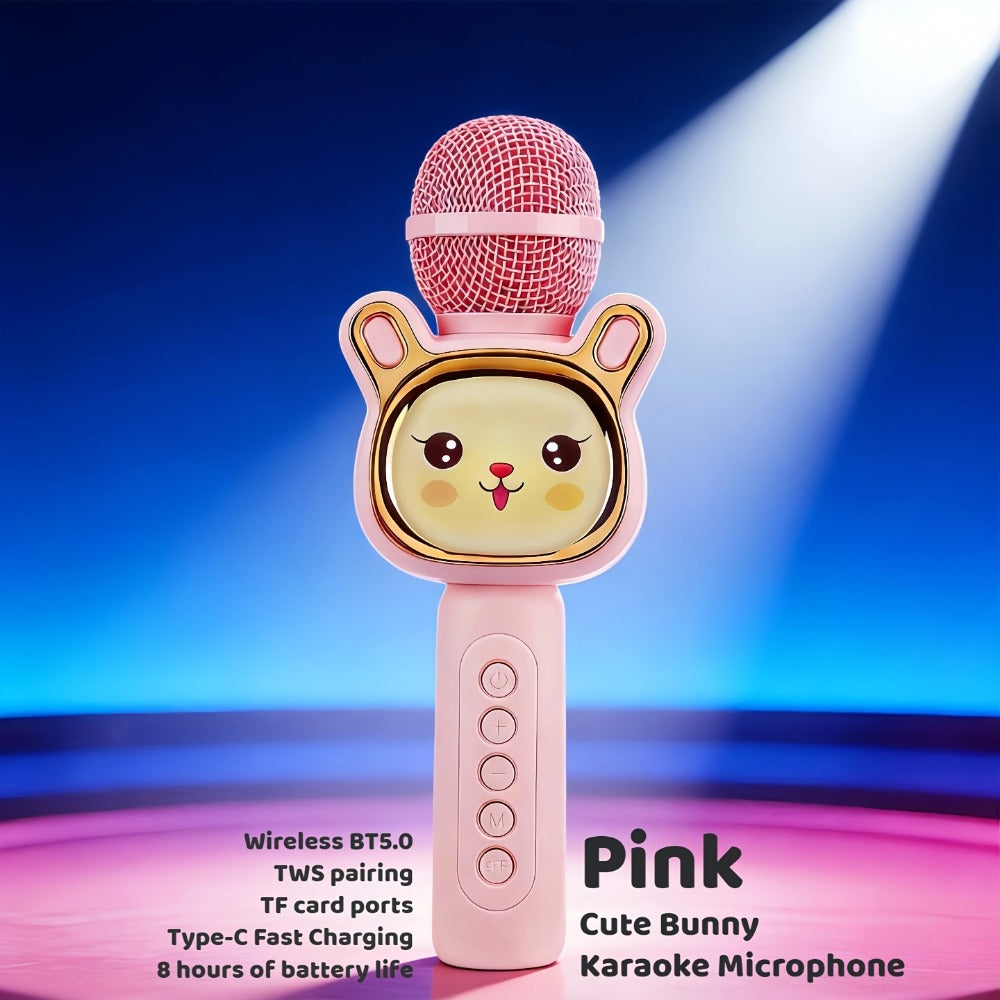 6-in-1 Wireless Karaoke Microphone Speaker with LED Lights and TWS detail image - detail view 19