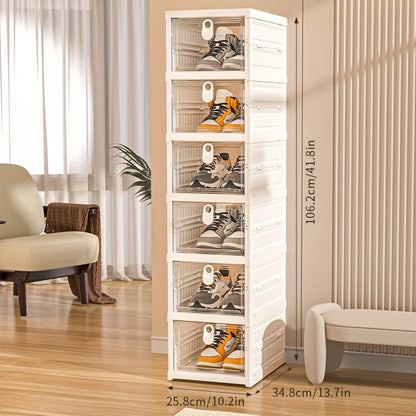6-Tier Foldable Shoe Racks And Shoe Organizers for Entryway and Living Room detail image - detail view 6