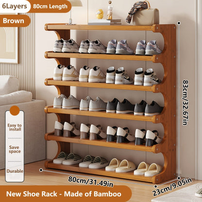 6-Tier Freestanding Shoe Rack with Tool-Free Assembly, Freestanding Shoe Storage Rack detail image - detail view 7