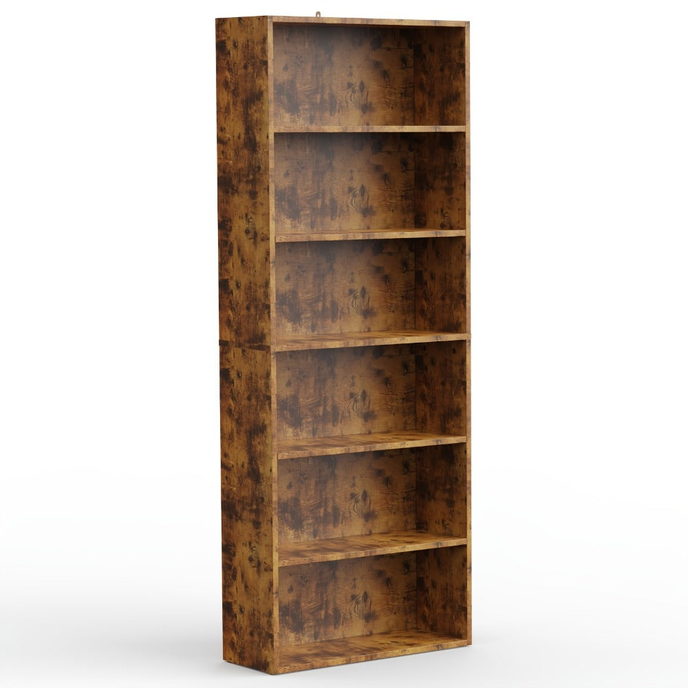 6-Tier Metal Bookshelf with Open Shelves, Freestanding Bookcase for Entryway detail image - detail view 9