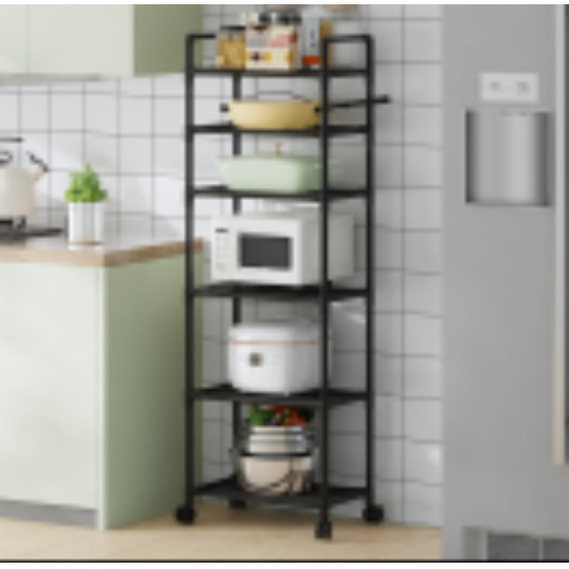 Rolling Carts and Utility Storage shown in the 6-layer shelf with handrail option