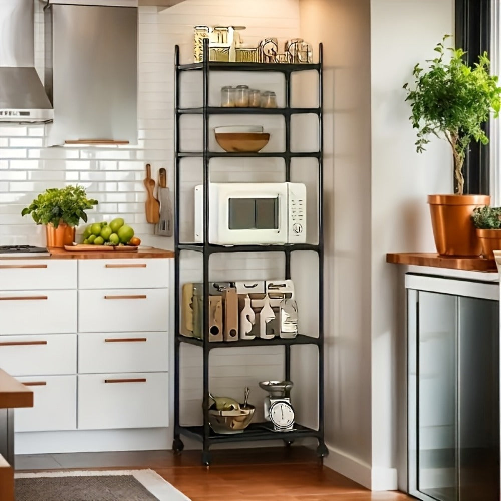 6-Tier Metal Rolling Carts And Utility Storage with Adjustable Height and Rolling Wheels detail image - detail view 7