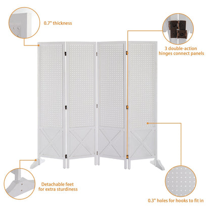 60-Inch Freestanding Room Divider for Privacy and Space Definition in Home Office detail image - detail view 14