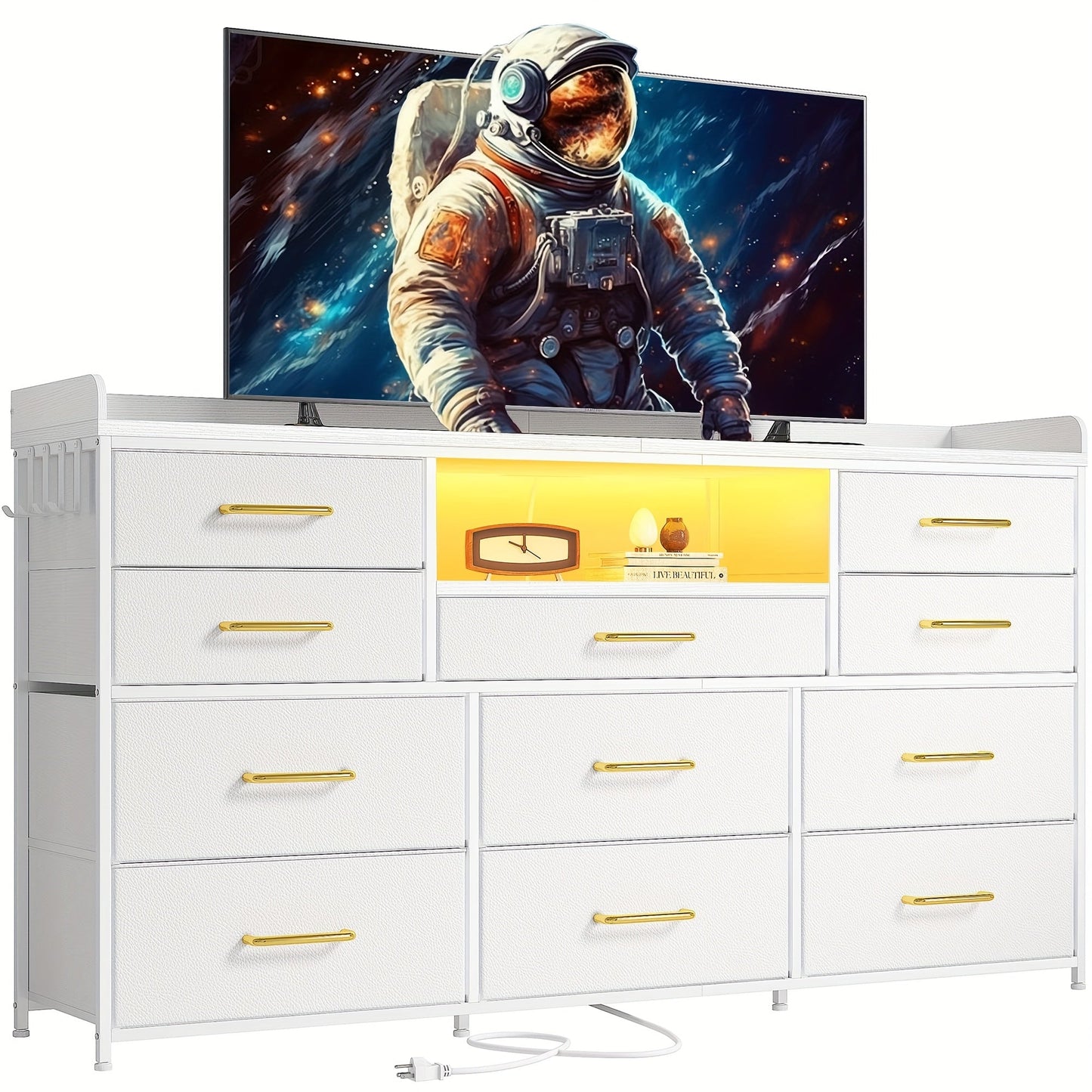 TV Stand shown in the White option