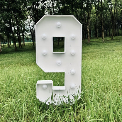 28.7-Inch Warm White LED Numeral Party Display in Paper and PS Foam Board with Seven Model Options