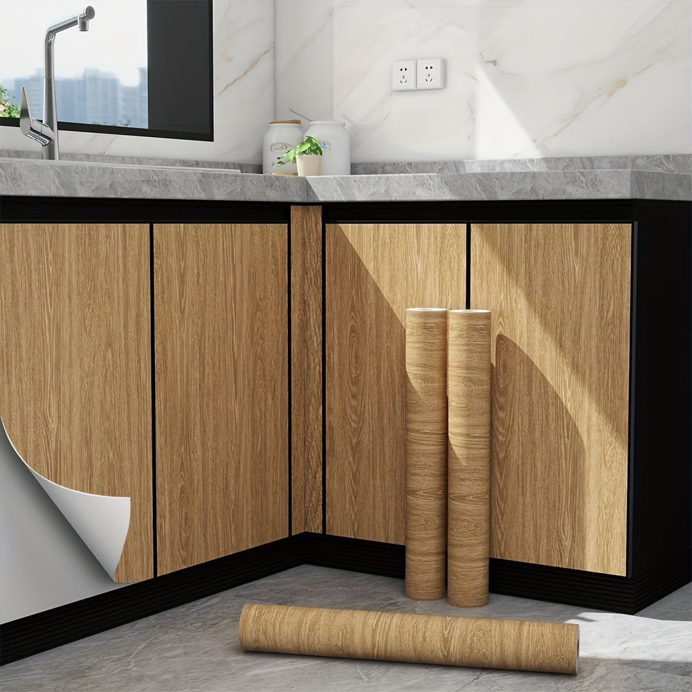 Wood Grain Contact Paper Peel and Stick Wallpaper – Self-Adhesive Removable Wall Sticker, for Entryways, Bedrooms and Living Spaces