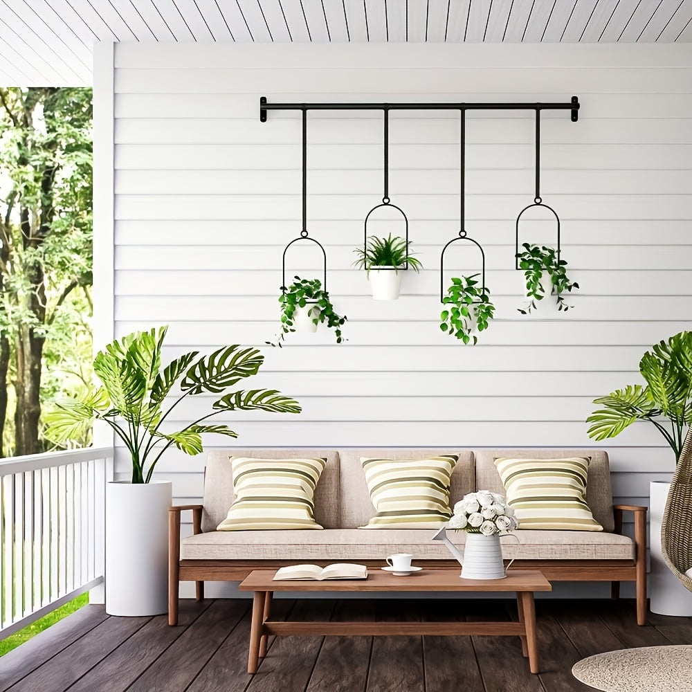Hanging Planter | Adjustable Metal Wall Rack Indoor Herb Window Pot