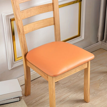 PU Leather Dining Chair Cushion Covers Removable Stretch Seat Slipcovers for Dining Room Kitchen Hotel Set of 4 or 6