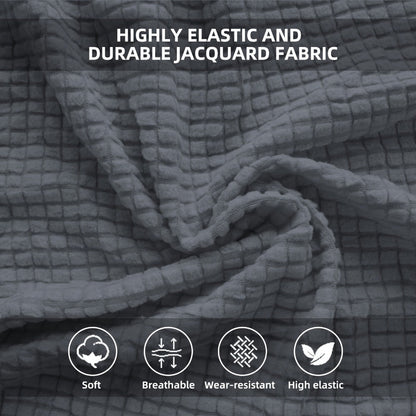 RV Dinette Cushion Covers 4 Piece Set Stretch Jacquard Slipcovers for Booth Seats Machine Washable Anti-Pet Hair Dustproof RV Camper Van
