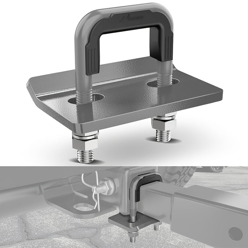 Trailer Hitch Tightener Anti Rattle Stabilizer 2 Inch Heavy Duty Steel U-Bolt with Rubber Cover Hitch Mount Wobble Eliminator for 2"
