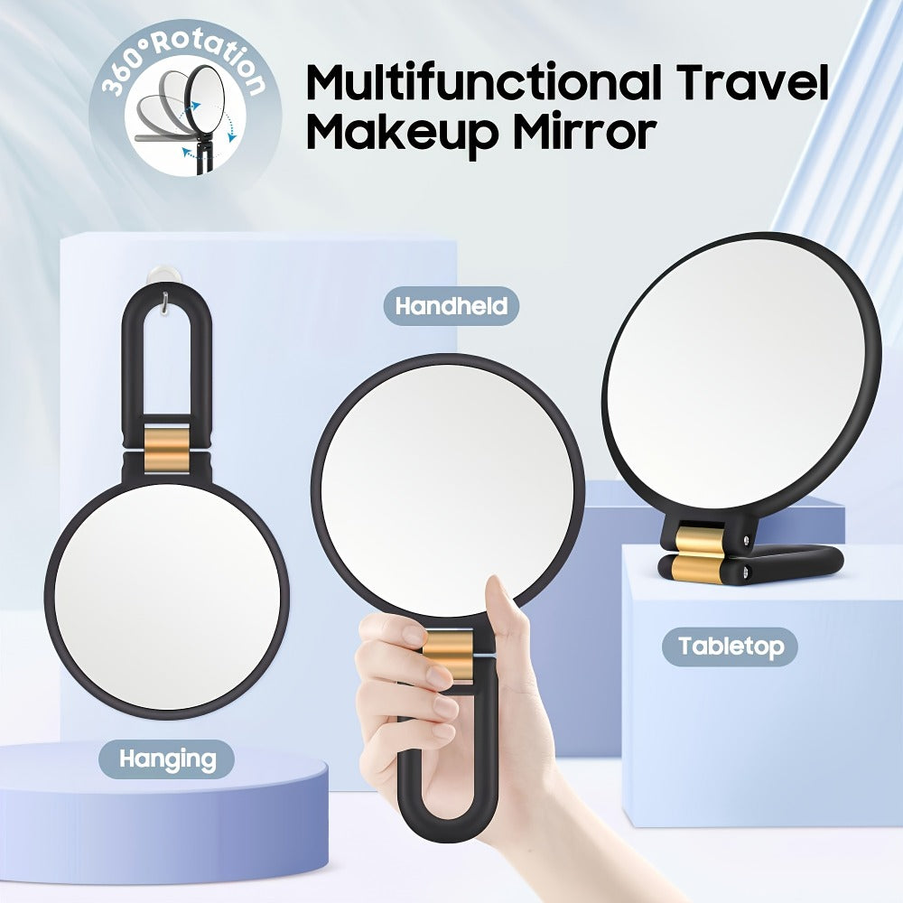 Magnifying Mirror 80X for Makeup & Skincare, Handheld 1X-80X Magnification Mirror with 360° Adjustable Handle