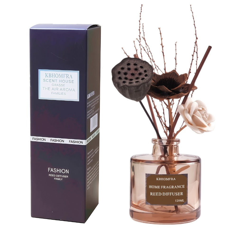 Reed Diffuser Set with Dried Flowers, Jasmine, Cedar, Sandalwood & Gardenia Scents, 120ml 90-Day Home Fragrance