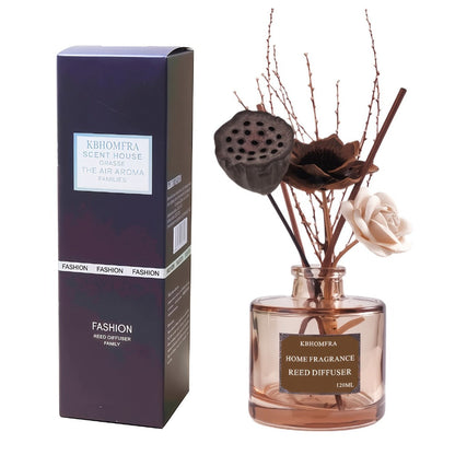 Reed Diffuser Set with Dried Flowers, Jasmine, Cedar, Sandalwood & Gardenia Scents, 120ml 90-Day Home Fragrance