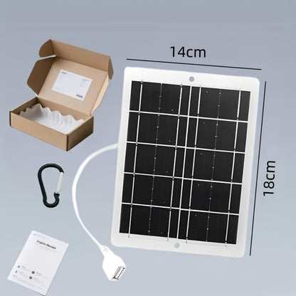 Outdoor Solar Phone Charger 5V USB 2.5A, Portable Solar Charging Panel for Camping Hiking Backpacking