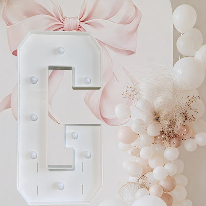 Marquee Letter Lights 3ft LED Light Up Letters for Weddings, Proposals & Celebrations – Cool White Lighted KT Board DIY Display Frame