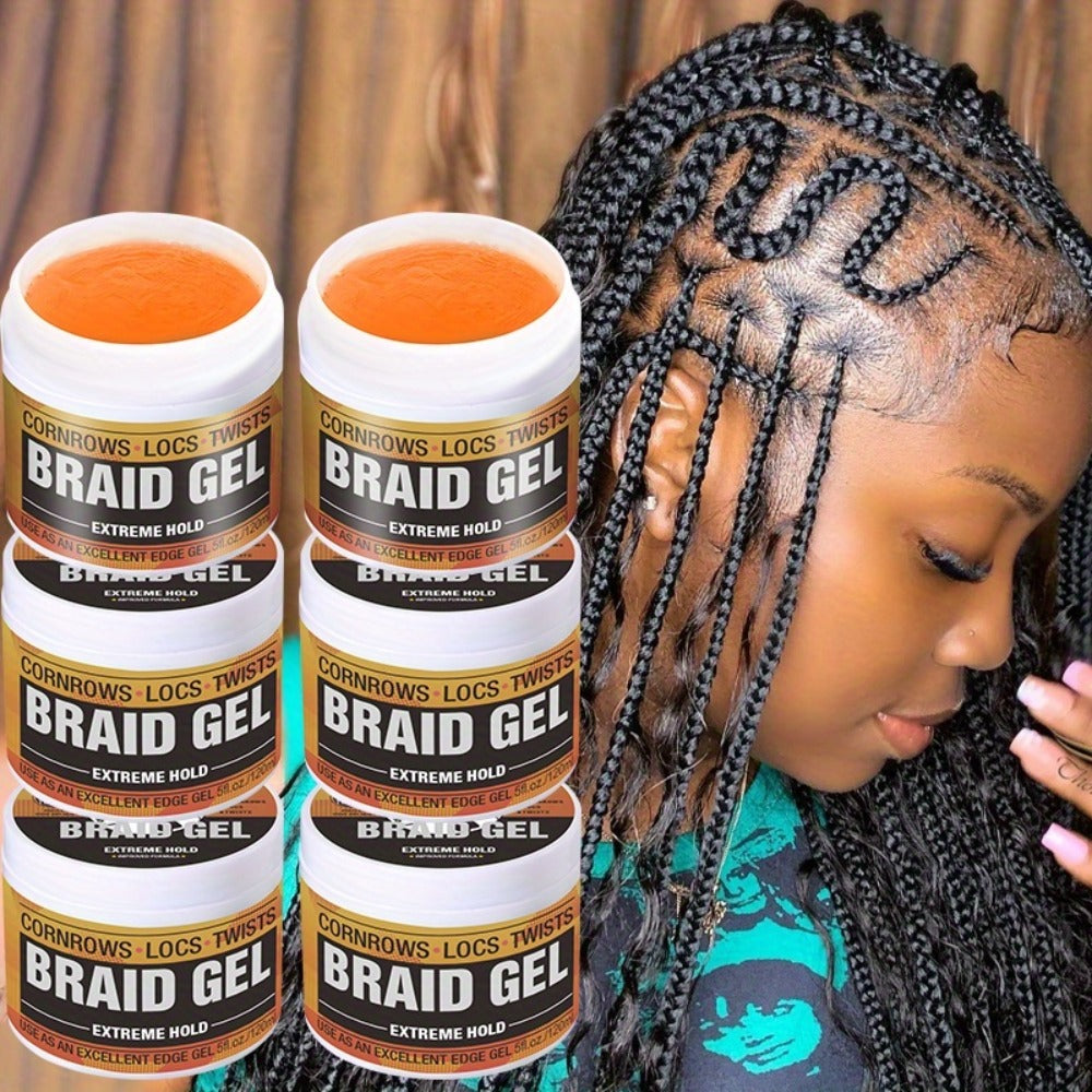 Extreme Hold Braid Gel & Edge Control Hair Wax Pomade – Anti-Frizz, Moisturizing, Long-Lasting for Braids, Locs, Twists & Sleek Styles