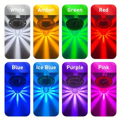 LED Side Marker Lights 2pcs Watermelon Shape Always-On Truck Side Indicator Lights Waterproof Easy Install for Semi-Trailers Boat Trailers