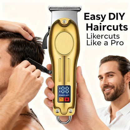 Cordless Hair Clipper Set for Men & Women – Professional Wireless Barber Clippers with T-Blade Trimmer, LED Screen, Adjustable Taper Lever