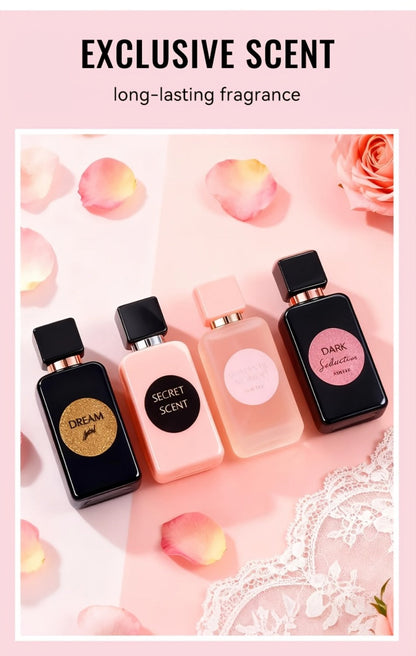 Perfume Gift Set Aroma Allure Four 20ml Eau de Parfum Sprays in Black Rose Windowed Box for Women