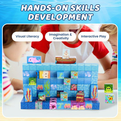 Ocean Adventure Magnetic Building Blocks 54/100pcs with the Listed Color, Size or Set Options for Everyday Use