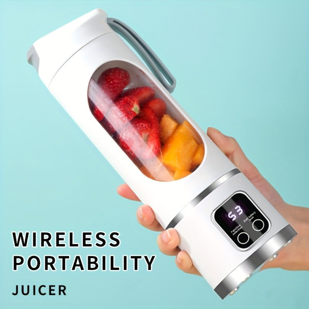 Portable USB Rechargeable Blender with LED Display, 15oz Personal Smoothie Blender for Shakes, Milkshakes & Fresh Juice