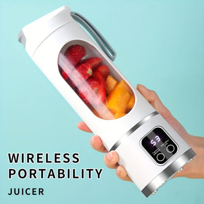 Portable USB Rechargeable Blender with LED Display, 15oz Personal Smoothie Blender for Shakes, Milkshakes & Fresh Juice