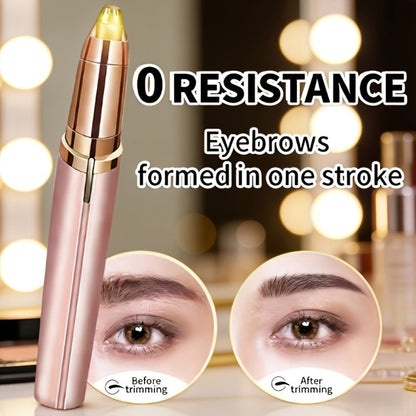 Electric Eyebrow Trimmer for Women 2 Pack, USB Rechargeable Painless Precision Eyebrow Razor Pen, Portable Hair Remover for Face Lip Leg