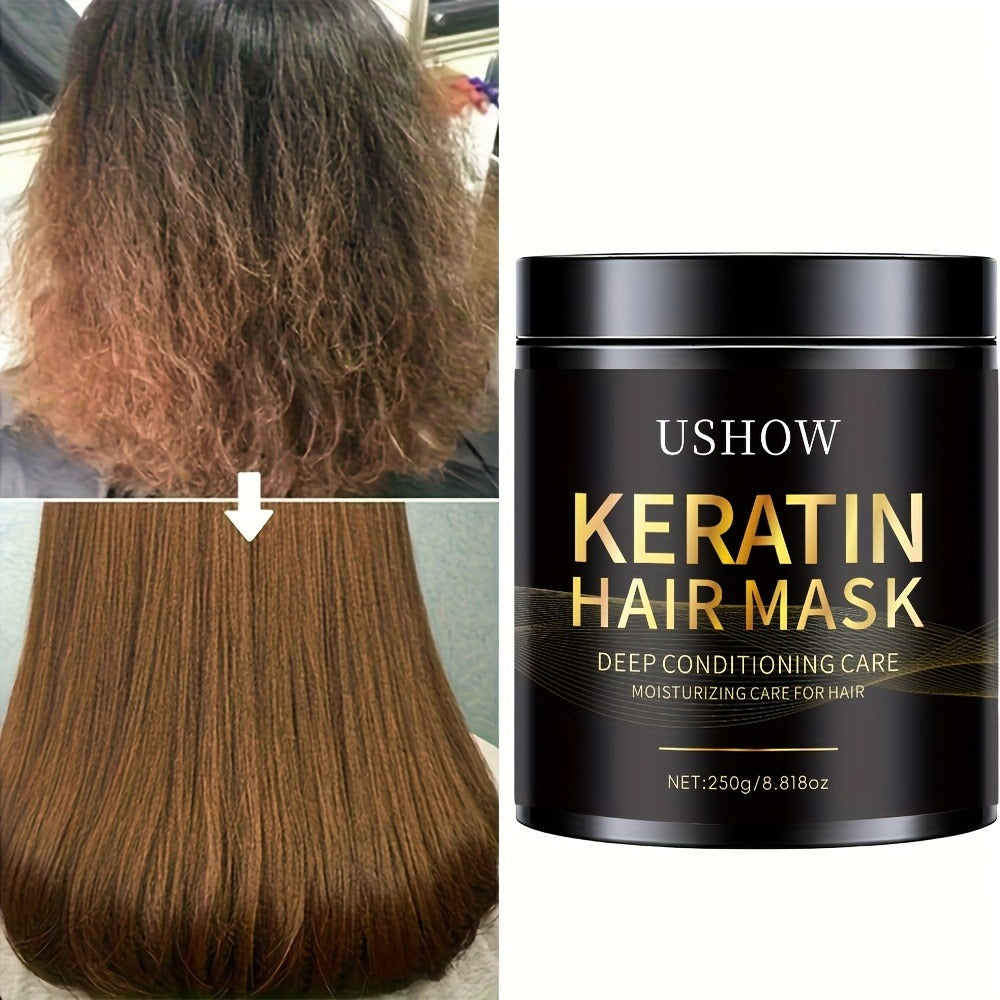 Deep Conditioning Keratin Hair Mask 250g with Collagen, Dry & Damaged Hair, Anti-Breakage, Reduces Split Ends