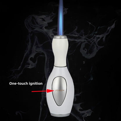 Bowling Ball Lighter Novelty Metal Torch Refillable Windproof Direct Inject Butane Igniter for Grilling, Camping and Outdoor Meals