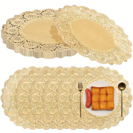 200pcs Paper Doilies Lace Round Placemats Disposable Wedding Table Decor 12 Inch for Entryways, Bedrooms and Living Spaces