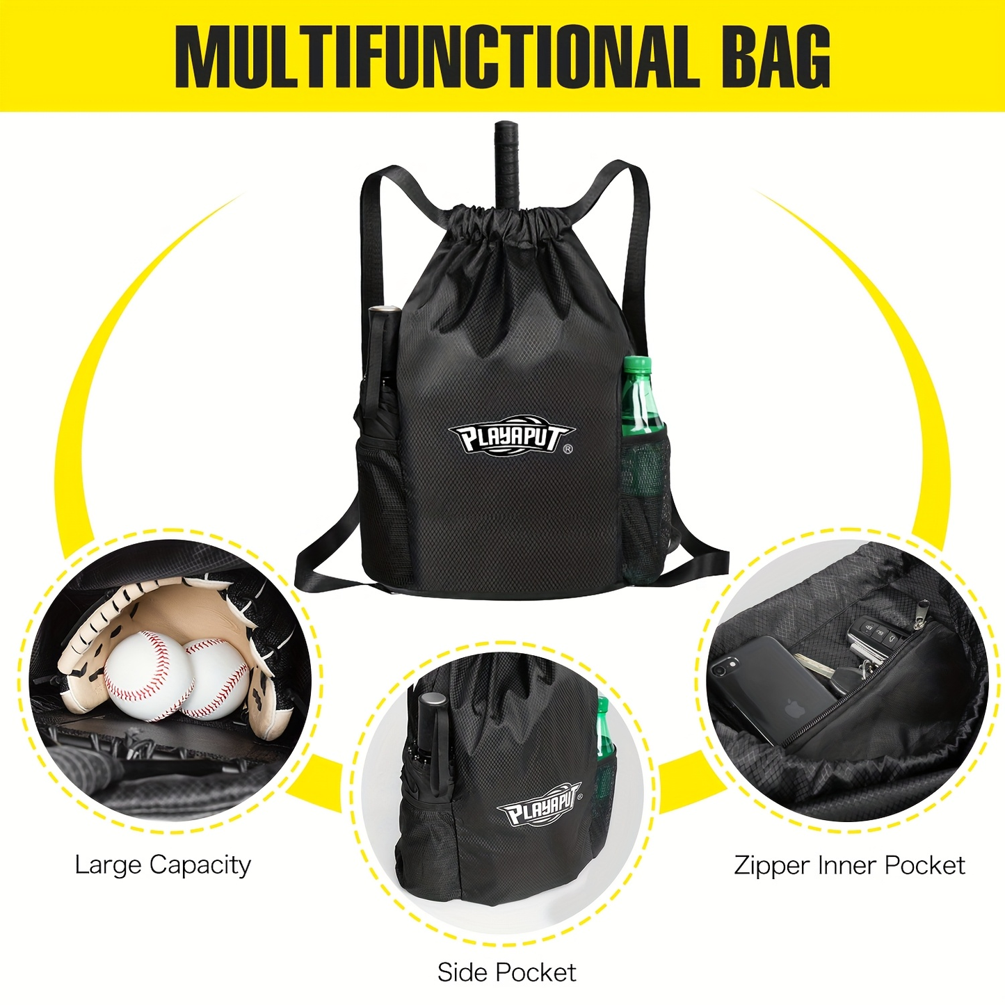 Baseball Softball Fungo Bat Racket for Coaches & Parents – 15 oz Lightweight Practice Bat for Hitting Grounders