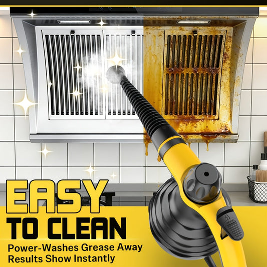Steam Cleaner 11-in-1 Corded Handheld Kit with Long Hose, Detail Brushes and Window Cleaning Attachment